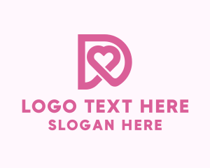 Love - Fashion Salon Letter D logo design