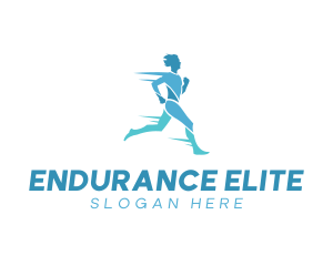 Triathlon - Fitness Jogging Man logo design