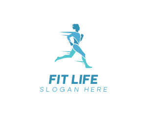 Fitness Jogging Man logo design