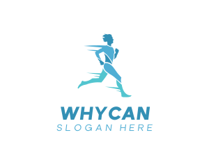 Running - Fitness Jogging Man logo design