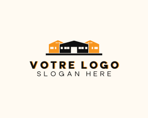 Logistics - Industrial Warehouse Building logo design