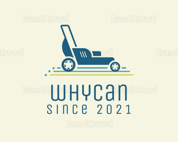 Colorful Lawn Mower Logo