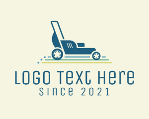 Lawn Care - Colorful Lawn Mower logo design