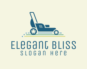 Colorful Lawn Mower  Logo