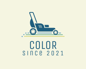 Colorful Lawn Mower  logo design