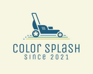 Colorful Lawn Mower  logo design