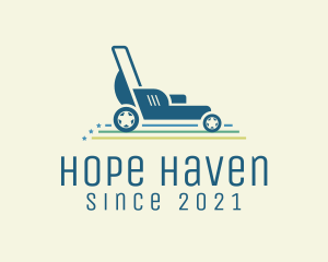 Lawn Care - Colorful Lawn Mower logo design