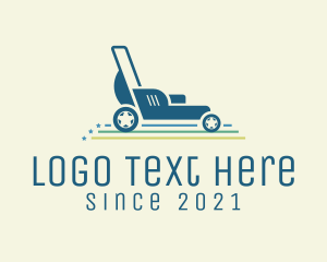 Worker - Colorful Lawn Mower logo design