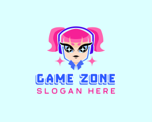 Gamer Girl Avatar logo design