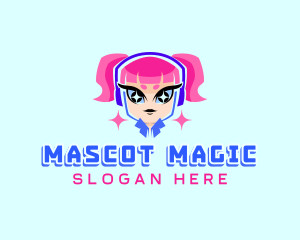 Gamer Girl Avatar logo design