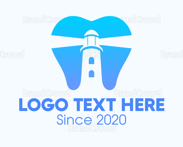 Tooth Dental Lighthouse Logo