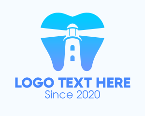 Searchlight - Tooth Dental Lighthouse logo design