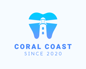 Tooth Dental Lighthouse logo design