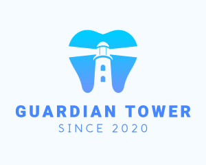 Tooth Dental Lighthouse logo design