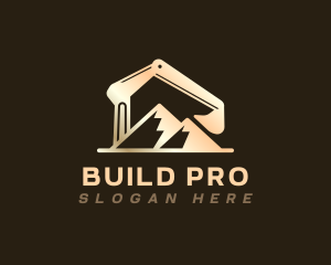 Construction - Construction Backhoe Mountain logo design