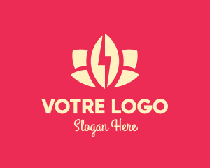 Yoga Center - Lightning Lotus Spa logo design