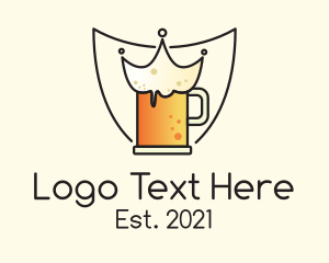 Mug - Shield Crown Beer logo design