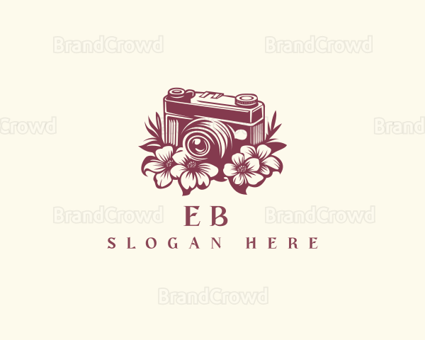 Camera Floral Photography Logo