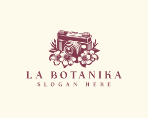 Video - Camera Floral Photography logo design