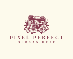 Camera Floral Photography logo design