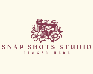 Camera Floral Photography logo design