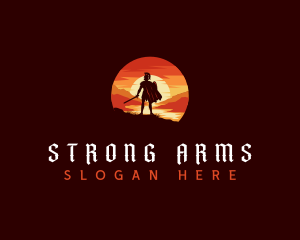 Strong Spartan Warrior logo design