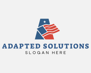 Patriotic American Flag logo design