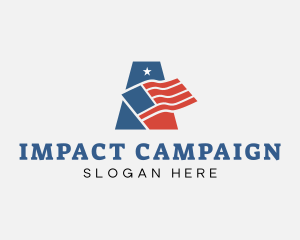 Campaign - Patriotic American Flag logo design