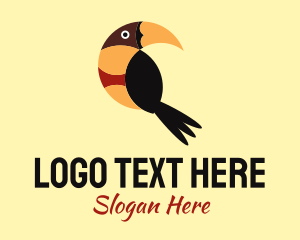 Rain Forest - Tropical Toucan Bird logo design