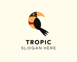 Tropical Toucan Bird logo design