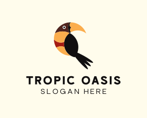 Tropical Toucan Bird logo design