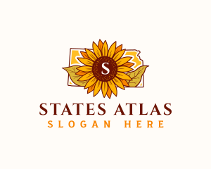 Kansas Floral Sunflower logo design