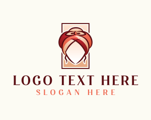Headwrap - Woman Turban Fashion logo design