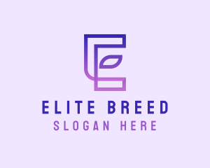 Monoline Gradient Letter E logo design