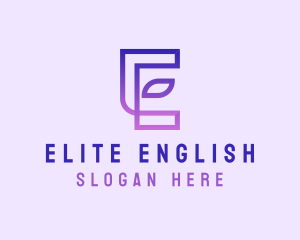 Monoline Gradient Letter E logo design