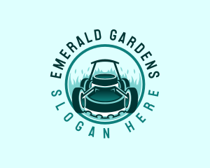 Grass Cutter Mower logo design