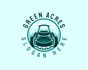 Grass Cutter Mower logo design