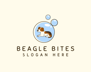 Beagle - Dog Bubble Bath logo design