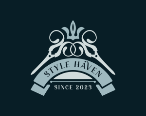 Barbershop - Crown Scissor Salon logo design