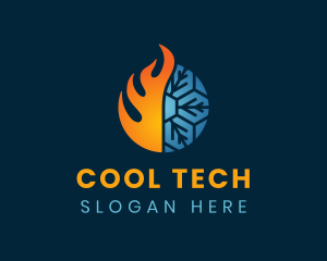 Fridge - Gradient Heating Cooling logo design