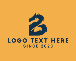 Blogger - Dragon Letter B logo design