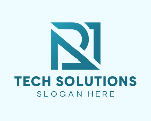 Marketing Firm - Tech Cyber Letter R logo design