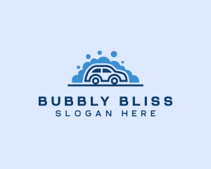 Car Wash Bubble Cleaning logo design