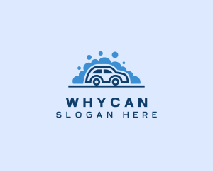 Sedan - Car Wash Bubble Cleaning logo design