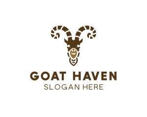 Smiling Goat Horns logo design