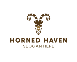 Smiling Goat Horns logo design