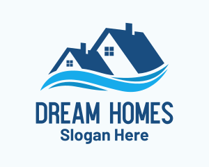 Residential House Waves Logo