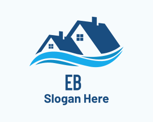 Water - Residential House Waves logo design