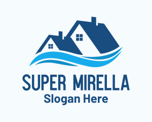 Sea - Residential House Waves logo design