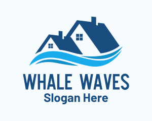 Residential House Waves logo design